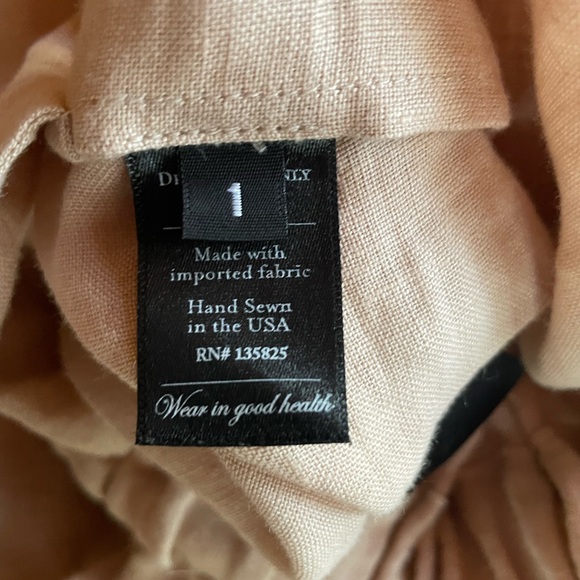 No. 6 Store Linen Wide Leg Culottes Pants Dusty Pink Crop Wide Leg - Picture 5 of 5